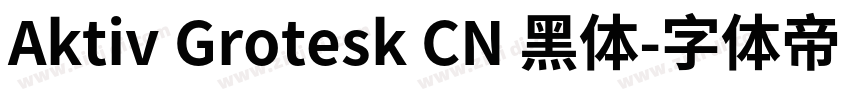 Aktiv Grotesk CN 黑体字体转换